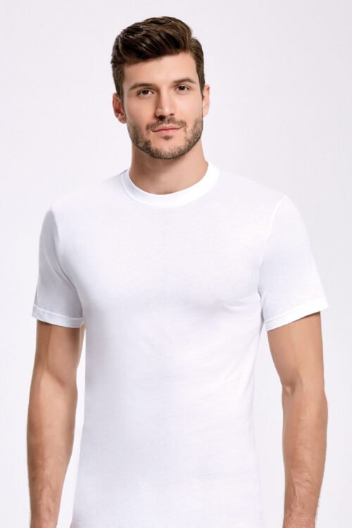 Erkek Pamuklu Sıfır Yaka Atlet 6 Adet - Görsel 1